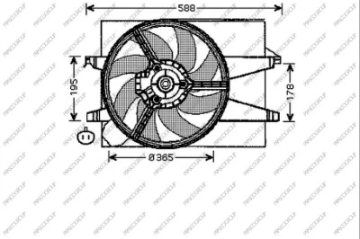 Fan, engine cooling (FD340F002)