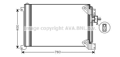 Condenser, air conditioning (IVA5081D)