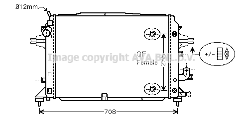 Radiator, engine cooling (OLA2460)