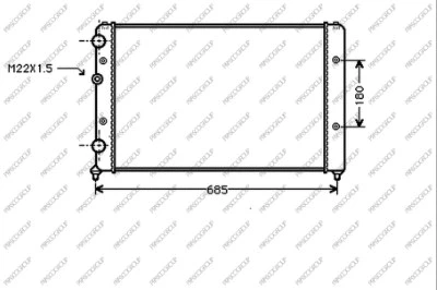 Radiator, engine cooling (ST027R009)