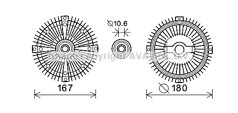 Clutch, radiator fan (MSC500)