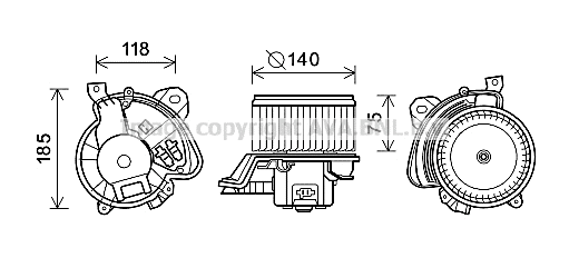 Electric Motor, interior blower (AL8135)