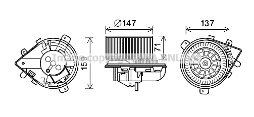 Electric Motor, interior blower (PE8380)