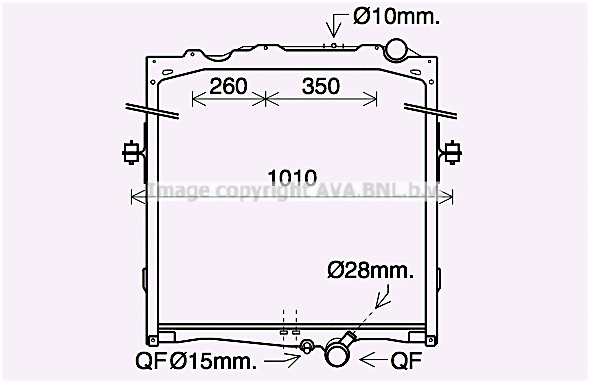 Radiator, engine cooling (VL2084)