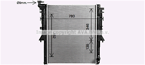 Radiator, engine cooling (MT2281)
