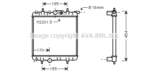 Radiator, engine cooling (PE2243)
