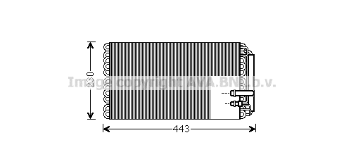 Evaporator, air conditioning (VLV054)