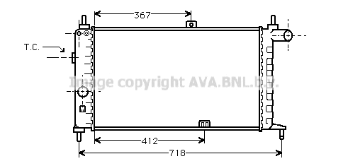 Radiator, engine cooling (OL2064)