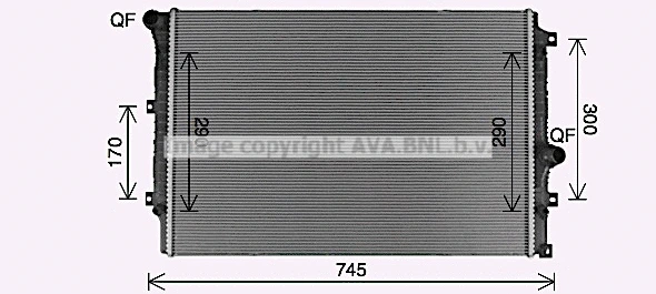 Radiator, engine cooling (VN2428)