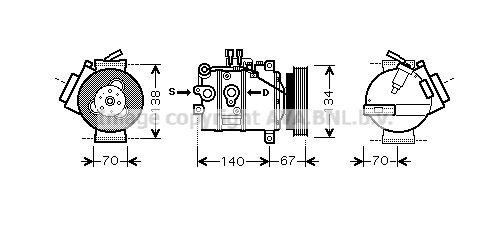Compressor, air conditioning (VOK142)