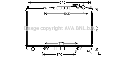 Radiator, engine cooling (DN2232)
