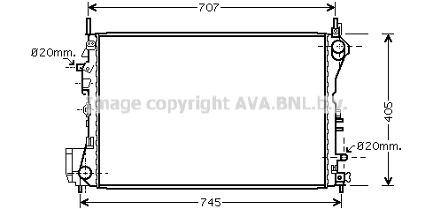 Radiator, engine cooling (OLA2395)