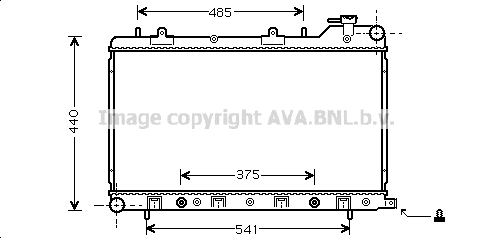 Radiator, engine cooling (SU2049)