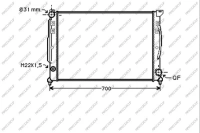 Radiator, engine cooling (AD017R004)