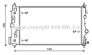 Radiator, engine cooling (OL2547)