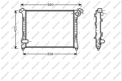 Radiator, engine cooling (MN304R002)
