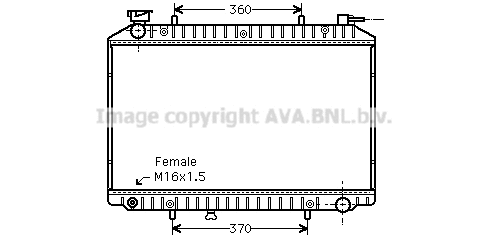 Radiator, engine cooling (DNA2156)