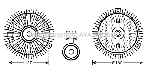 Clutch, radiator fan (OLC553)