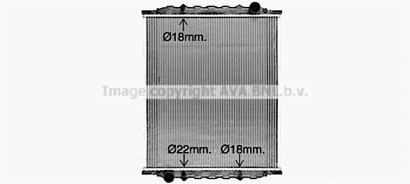 Radiator, engine cooling (MN2058N)