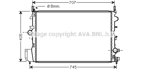 Radiator, engine cooling (OLA2387)