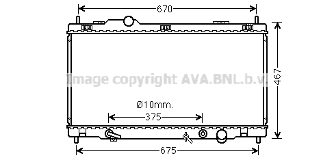 Radiator, engine cooling (TO2701)