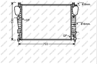 Radiator, engine cooling (ME522R004)