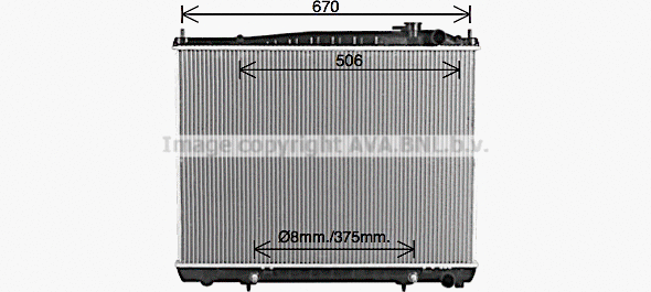 Radiator, engine cooling (DN2464)
