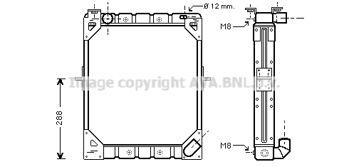 Radiator, engine cooling (ME2161)