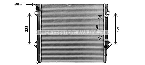 Radiator, engine cooling (TO2767)