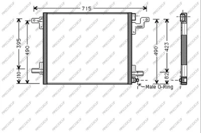 Condenser, air conditioning (ME820C003)