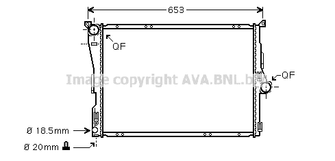 Radiator, engine cooling (BWA2291)