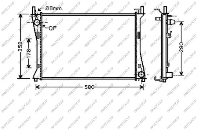 Radiator, engine cooling (FD340R004)