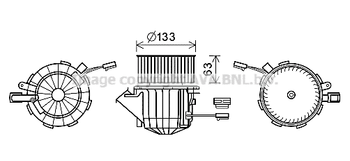 Electric Motor, interior blower (AI8394)