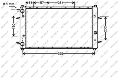 Radiator, engine cooling (VG913R001)