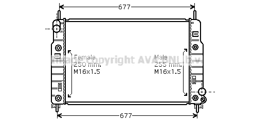 Radiator, engine cooling (FD2223)