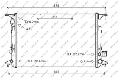 Radiator, engine cooling (AD064R002)