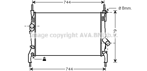 Radiator, engine cooling (FD2404)
