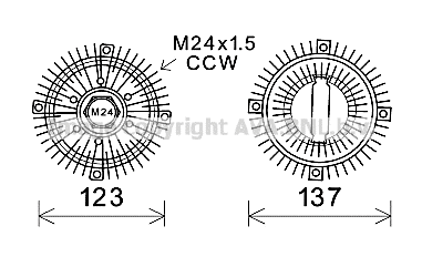 Clutch, radiator fan (FDC449)