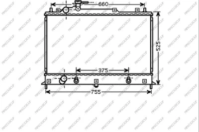Radiator, engine cooling (MZ802R001)