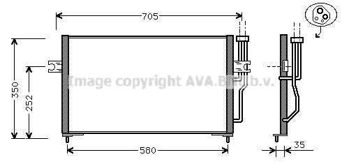 Condenser, air conditioning (VO5086)