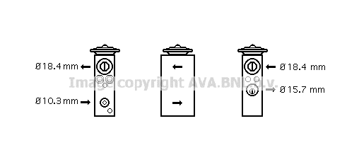 Expansion Valve, air conditioning (FT1305)