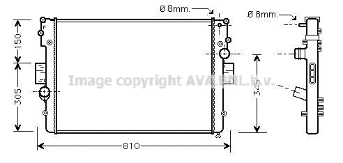 Radiator, engine cooling (IVA2056)