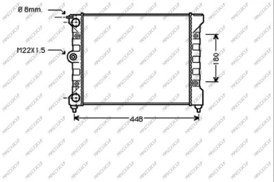 Radiator, engine cooling (VG012R004)