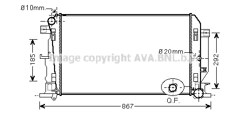 Radiator, engine cooling (VN2282)