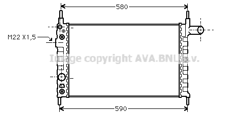 Radiator, engine cooling (OL2163)