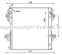 Radiator, engine cooling (TO2604)