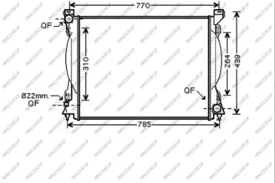 Radiator, engine cooling (AD034R010)