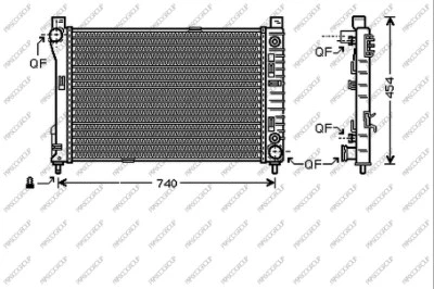 Radiator, engine cooling (ME026R001)