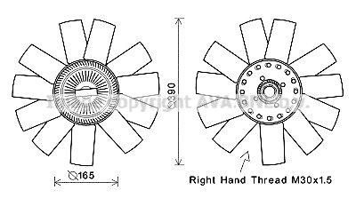 Fan, engine cooling (VNF365)