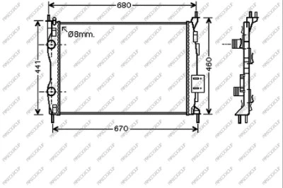 Radiator, engine cooling (DS710R007)